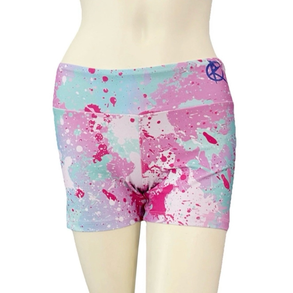 Upperjust Fitness Paint Splatter Athletic Shorts Size M